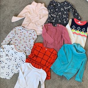 Lot of baby girl tops